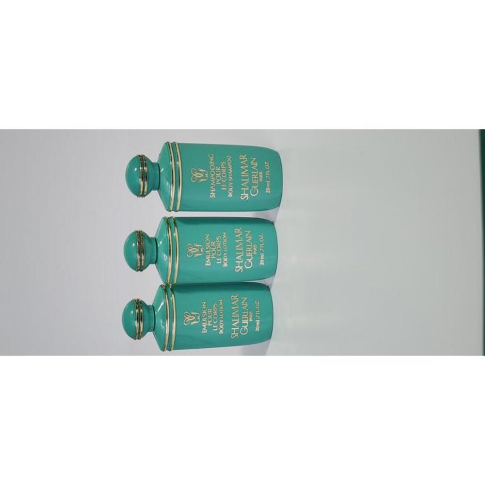 Vintage EMPTY Shalimar Guerlain Mini Perfume Bottles Set of 3